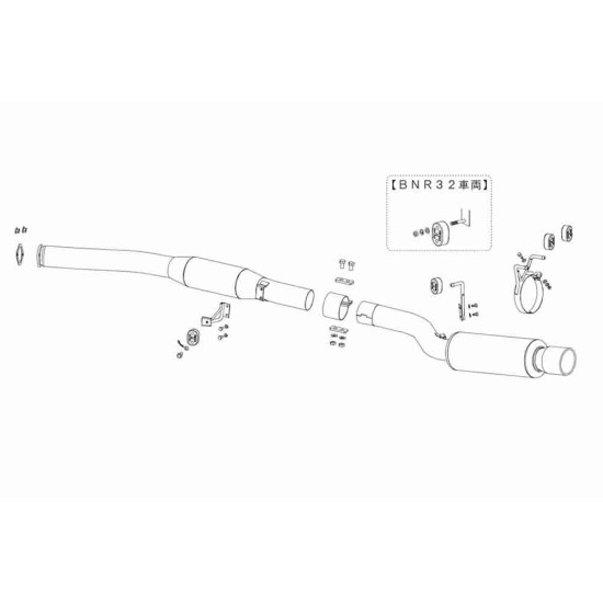 Fujitsubo Super R Exhaust NISSAN SKYLINE GTS-t GT-R HCR32 HNR32 B