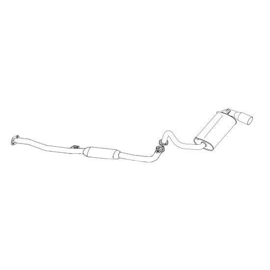 Fujitsubo Legalis 4 Exhaust MITSUBISHI PAJERO MINI Turbo 4WD H56A