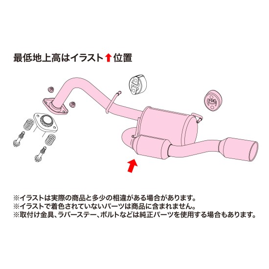 Fujitsubo Authorize S Exhaust TOYOTA SUBARU RACTIS TREZIA 1.5 2WD