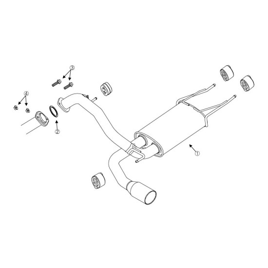 Fujitsubo Authorize S Exhaust MAZDA Mazda3 BLEFP LF-VDS