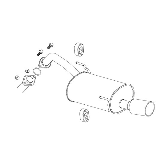 Fujitsubo Wagolis Exhaust NISSAN CUBE 1.5 2WD YZ YGZ11 HR15DE