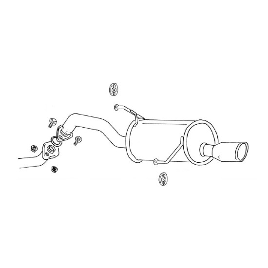 Fujitsubo Wagolis Exhaust NISSAN MICRA AK12 BK12 CR12 14DE