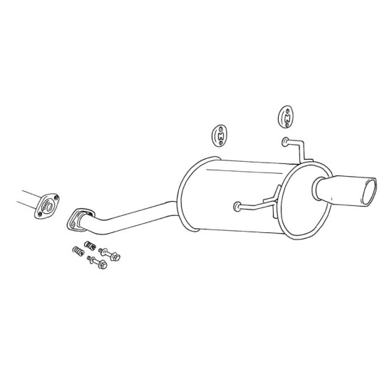 Fujitsubo Wagolis Exhaust HONDA MOBILIO SPIKE 2WD Modulo GK1 L15A