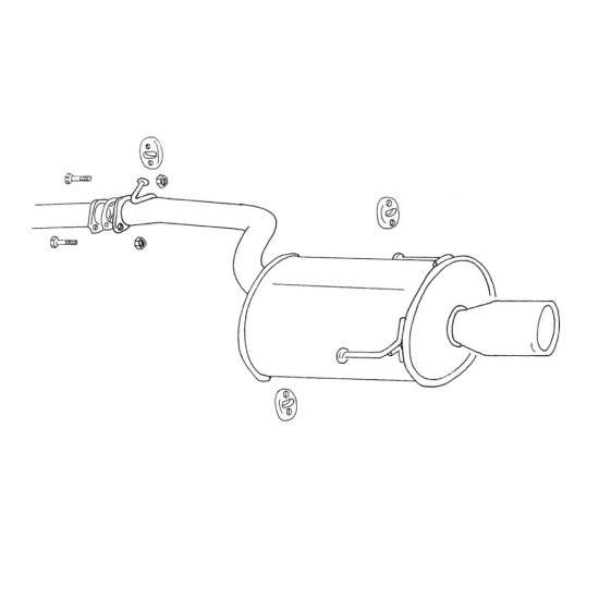 Fujitsubo SEDALIS Exhaust SUBARU LEGACY B4 NA BE5 EJ20