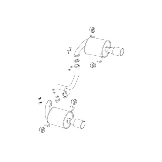 Fujitsubo Wagolis Exhaust SUBARU LEGACY OUTBACK 2.5 Turbo BPH EJ2