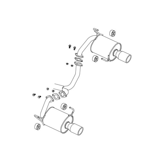 Fujitsubo Wagolis Exhaust SUBARU EXIGA 2.0 2.5 YA4 5 9 EJ20 25