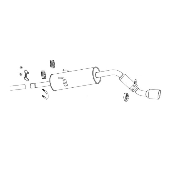 Fujitsubo Legalis K Exhaust DAIHATSU ATRAI WAGON 2WD S320G EF-DET