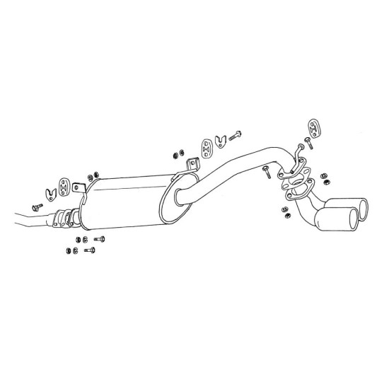 Fujitsubo Legalis K Exhaust SUZUKI ALTO WORKS TC Turbo 4WD CS22S