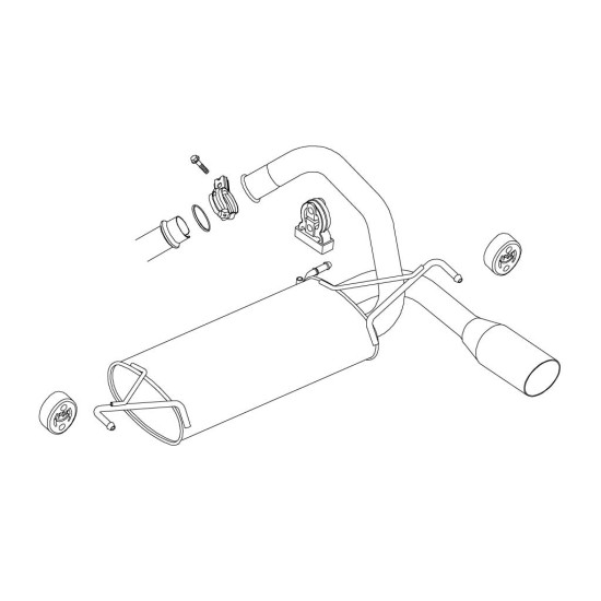 Fujitsubo Wagolis Exhaust SUZUKI SX4 1.5 2WD YA11S M15A