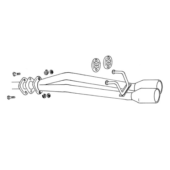 Fujitsubo Wagolis Exhaust TOYOTA HIACE 3.0 DT 2 4WD KZH100G 106W