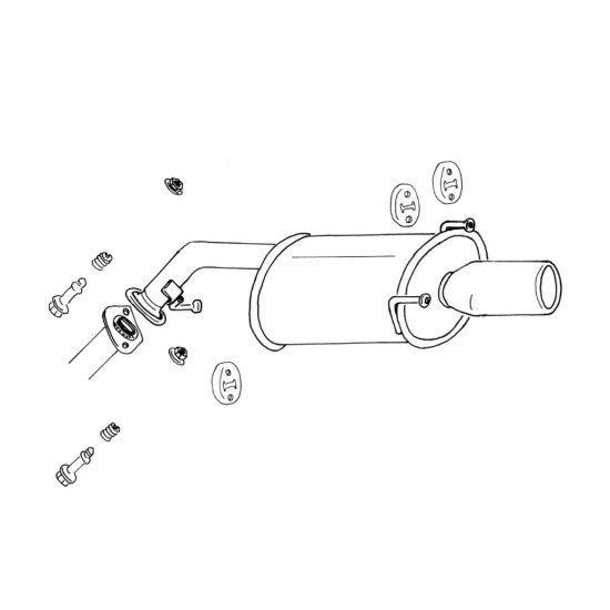 Fujitsubo Wagolis Exhaust TOYOTA KLUGER 2.4 3.0 2 4WD ACU MCU20 2