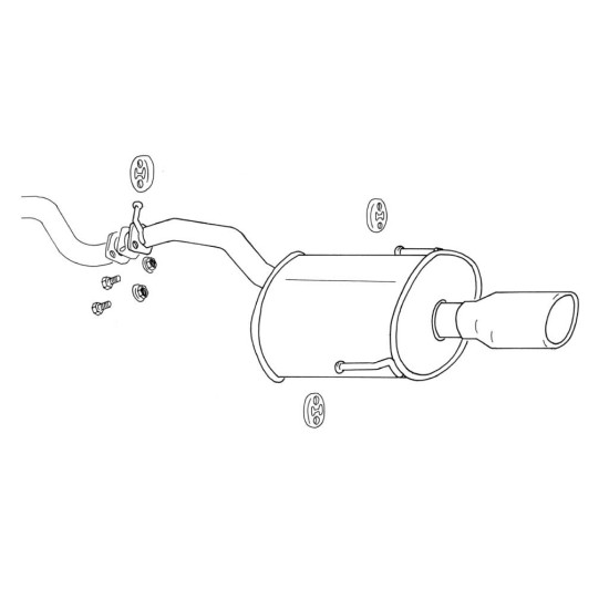 Fujitsubo Wagolis Exhaust SUBARU LEGACY LANCASTER6 BHE EZ30