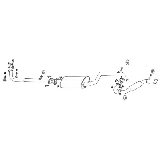 Fujitsubo Legalis K Exhaust DAIHATSU MOVE Turbo L600 602S EF-RL J Fujitsubo Legalis K Exhaust DAIHATSU MOVE Turbo L600 602S EF-RL J