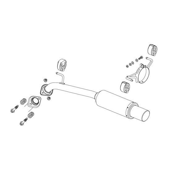 Fujitsubo BLAZE Exhaust TOYOTA ALPHARD 2.4 2WD AS ANH10W 2AZ-FE