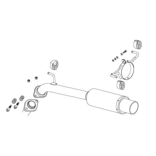 Fujitsubo BLAZE Exhaust TOYOTA ESTIMA 2.4 2WD ACR30W 2AZ-FE