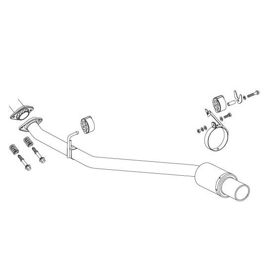 Fujitsubo BLAZE Exhaust TOYOTA ESTIMA 3.5 4WD AERAS GSR55W 2GR-FE