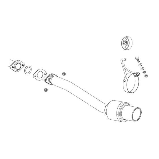 Fujitsubo BLAZE Exhaust DAIHATSU MOVE CUSTOM Turbo 2WD L152S JB-D