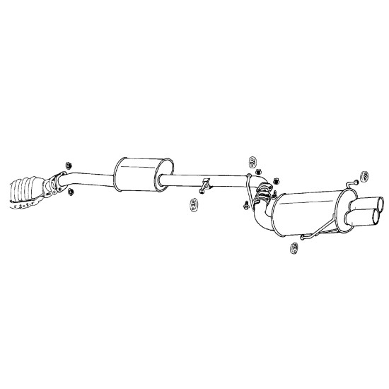 Fujitsubo Legalis R Exhaust NISSAN SKYLINE 4DOOR NA ER34 RB25DE