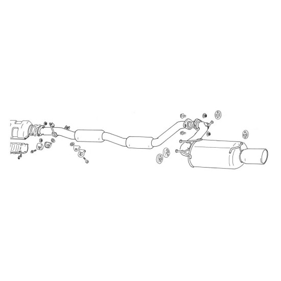 Fujitsubo Legalis R typeEVOLUTION Exhaust MITSUBISHI GALANT LEGNU