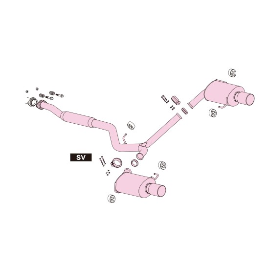 Fujitsubo Legalis R typeEVOLUTION SV Exhaust SUBARU LEGACY TOURIN